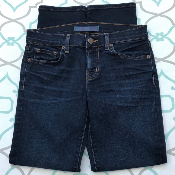 💙👖AWESOME! J BRAND! CROP!👖💙26 1/2 26” DARK! - Picture 1 of 8